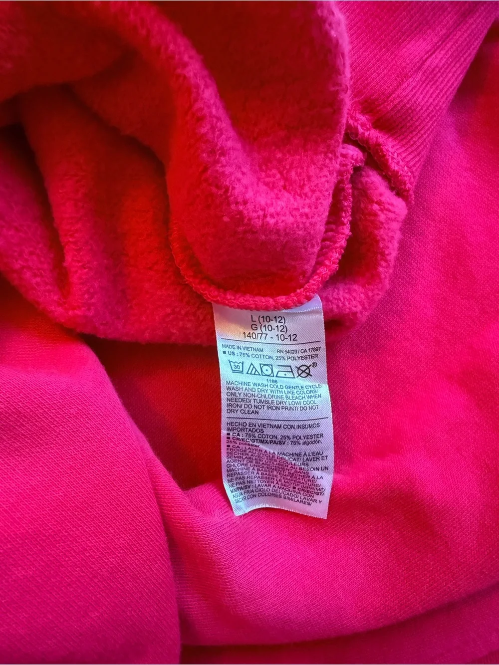 Old Navy Hot Pink Cherry Graphic Pullover Sweatshirt